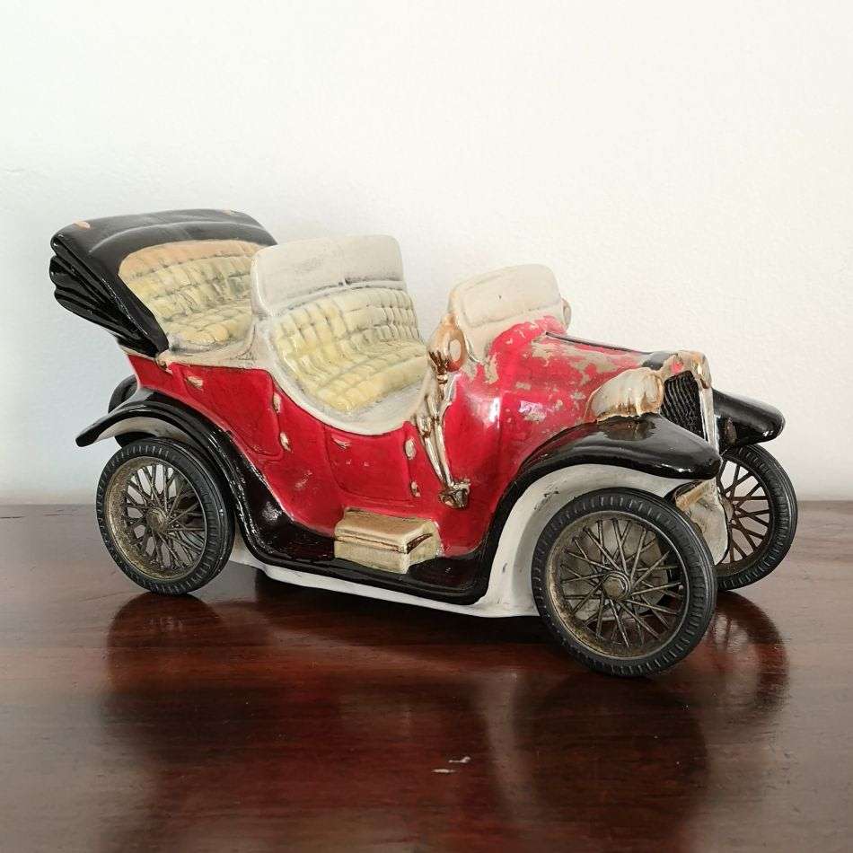 Italian Porcelain Antique Car Decanter Vintage Itala 1912 C.C.Art 1598 Made in Italy